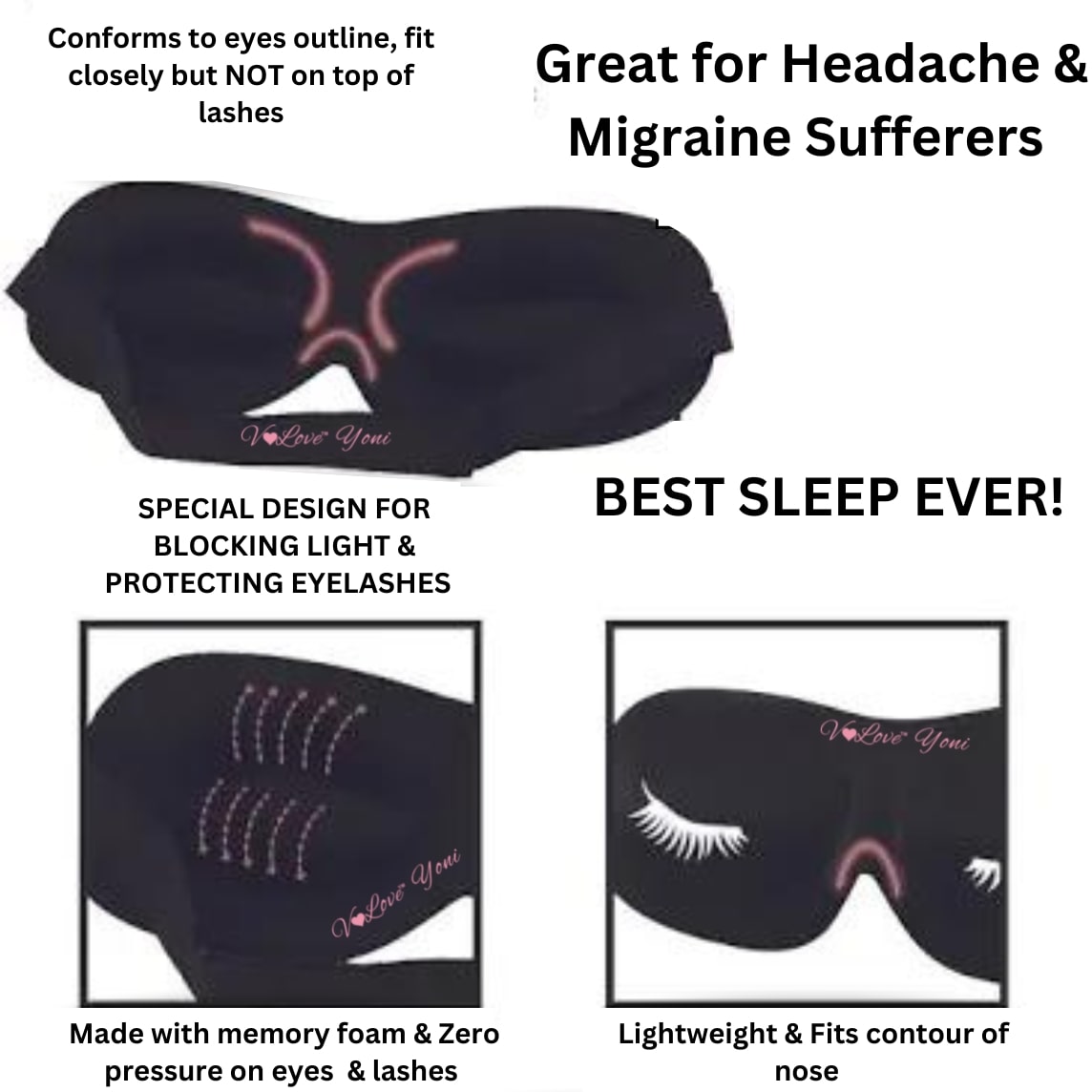 Love Deep Sleep 3D Mask